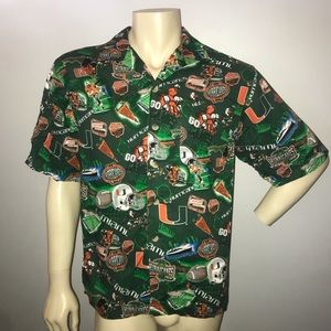Vintage Miami Hurricanes Button Down Mens Medium